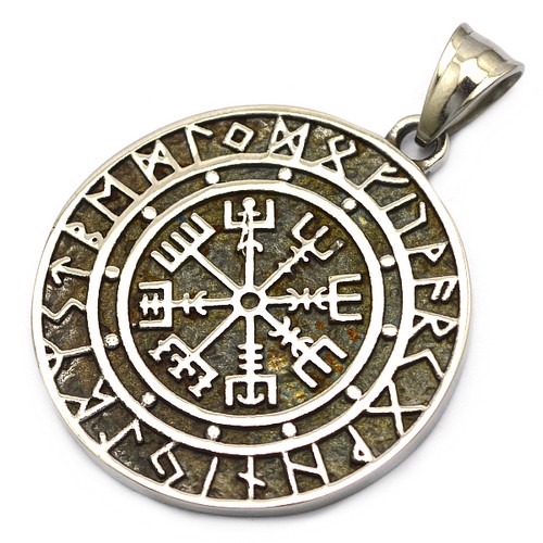 Stål vedhæng - VIKING KOMPAS - VEGVISIR