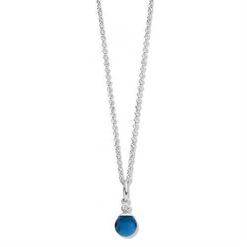 Figaro halskæde blå 6mm - sterlingsølv | Spirit Icons